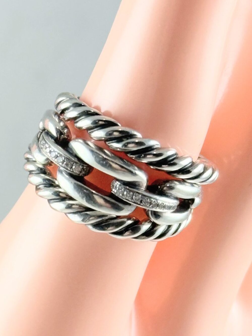 DAVID YURMAN DIAMOND WELLESLEY RING SIZE 8.25